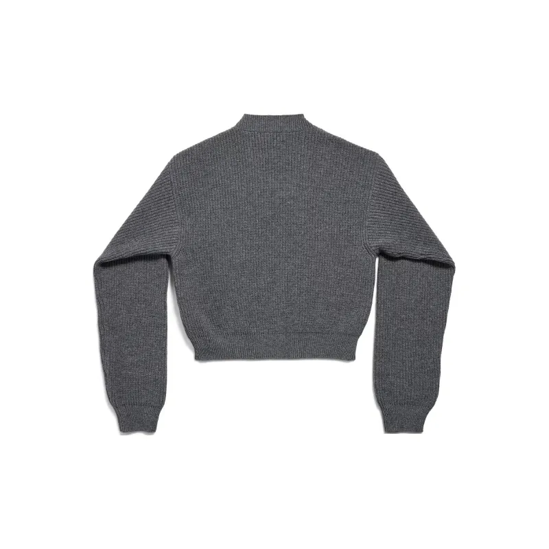 Balenciaga Logo Patch Cropped Sweater-1