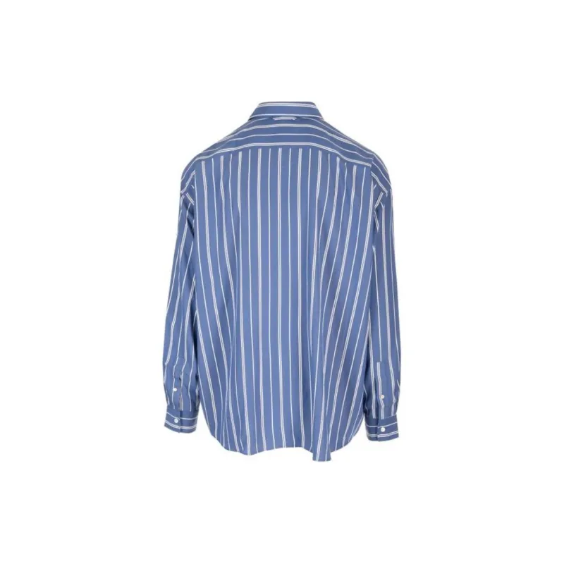 Acne Studios Logo Embroidered Striped Shirt-1