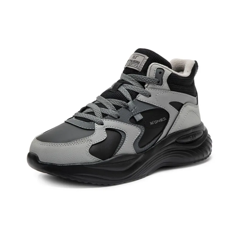 361° Anti Slip And Wear Resistant Warm High Top Casual Shoes Women's Zinc Iron Gray-1