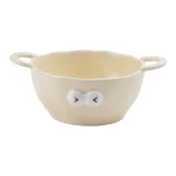 Small Size Paired Earrings Bowl-White