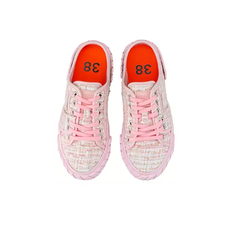 Both Rubber Sole Slip Resistant Closed Toe Slippers Women's Pink-2