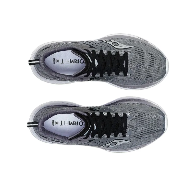 Saucony RIDE 17 Anti-Slip Wear-Resistant Low-Top Running Shoes Men's Gray-4