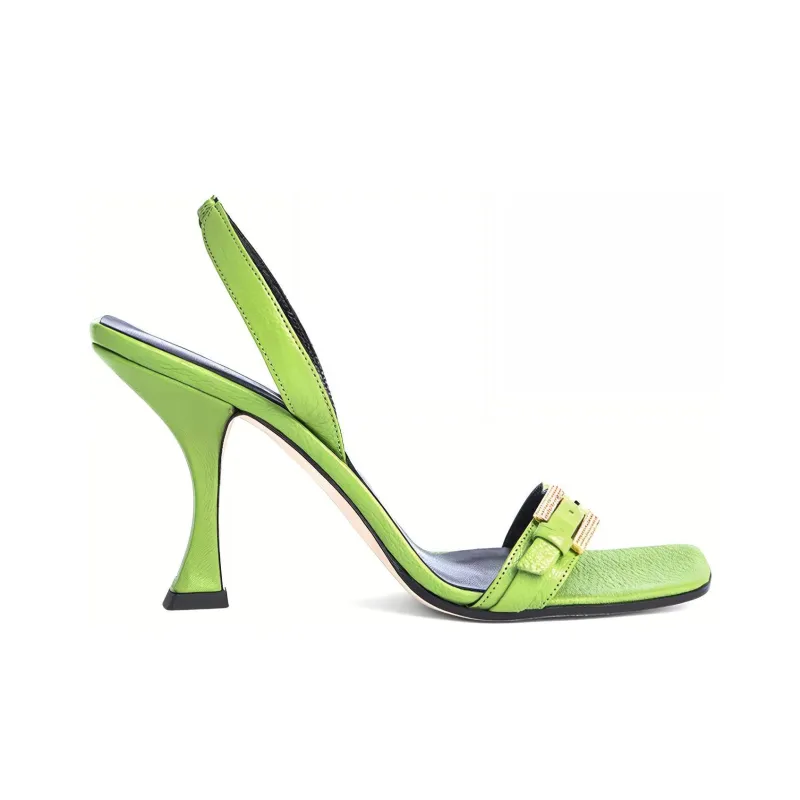 By Far Carlotta Strap Sandals Women's Light Green-1