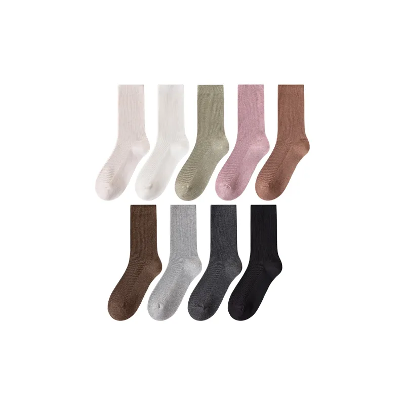 Temooues Mid-Calf Socks Women's Combo Set-19