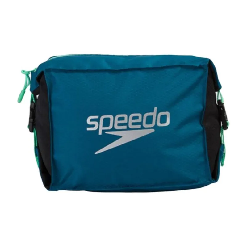 Speedo Polyester Swim Bag Unisex Black & Green/Blue & Black-1