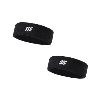 HLA Sweatbands Elastic Fitness Running Yoga Black