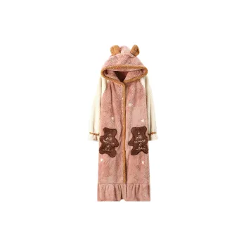OUSHIBO Bath Robes Women's Pink