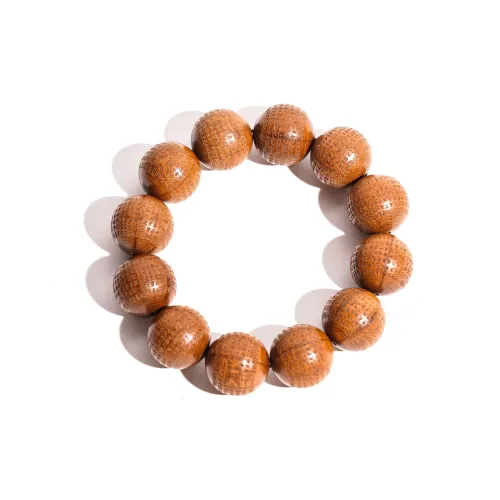 Cuiya Golden Building Pterocarpus Double Circle Beaded Bracelet Unisex