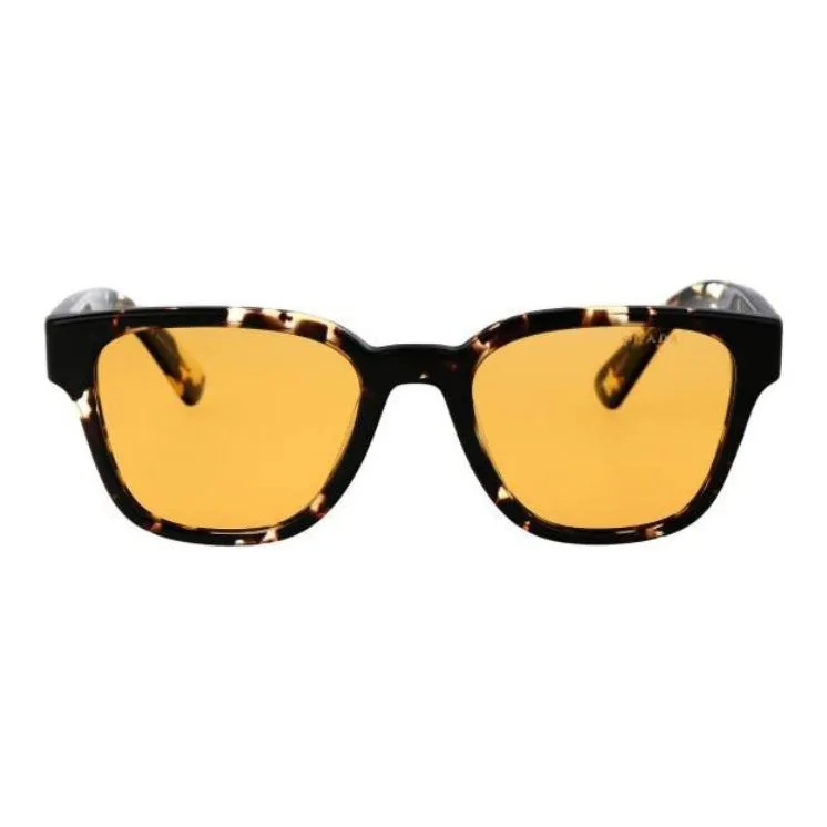 PRADA Acetate Square Sunglasses Men's Black-1
