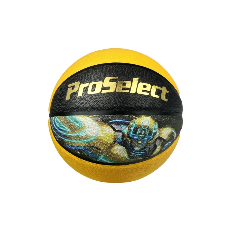 ProSelect x Transformers PU Basketball Yellow Black Size 5 Ball Training Kids'-1