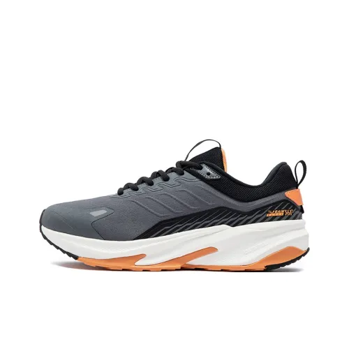 361° Mountain Rain Screens Cushioned Anti Slip And Wear Resistant Warm Low Top Casual Running Shoes Men's Gray Orange