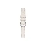 Ecru-Straw Mat Pattern Flat Tail Belt