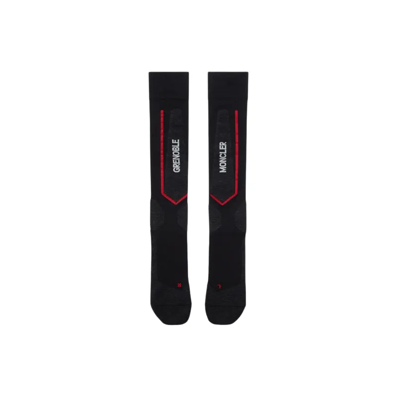 Moncler Knee High Socks Unisex 1 Pack Black-0