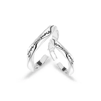GLOIRE S925 Silver Rings Unisex Minimalist Style Niche Advanced Love Confession Everyday Versatile Commute