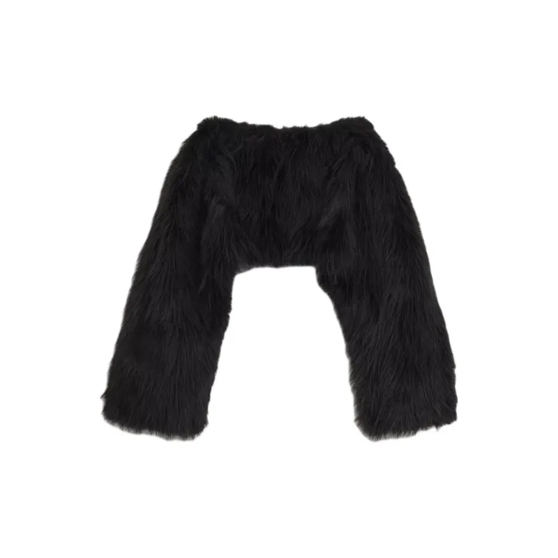 ZARA Velvet-feel Coat Women's Black Green-1