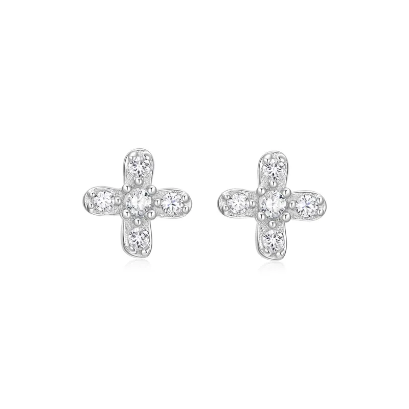 KADER 925 Sterling Silver Stud Earrings Women's Silver Girlfriend Anniversary Birthday Gift-0