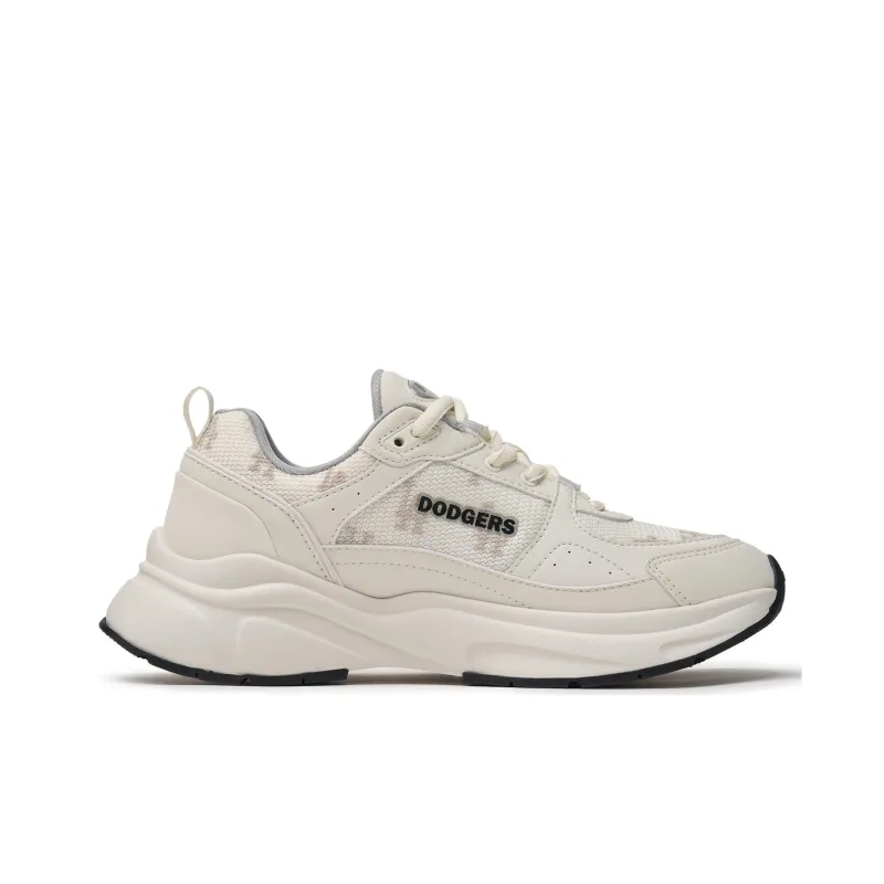 MLB Fast Ball Classic Monogram 24SS Los Angeles Dodgers Slip Resistant Low Top Casual Shoes Unisex Milk White-1
