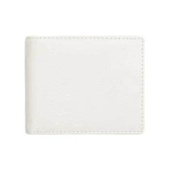 ZARA Cow Leather Wallet Men's Gray White
