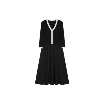IHIMI Long-Sleeved Dresses Women's Black