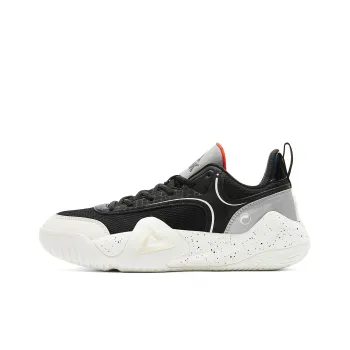 PEAK Sharp Marks Basketball Shoes Men Low Top Black Ivory