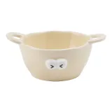 Large Size Paired Earrings Bowl-White