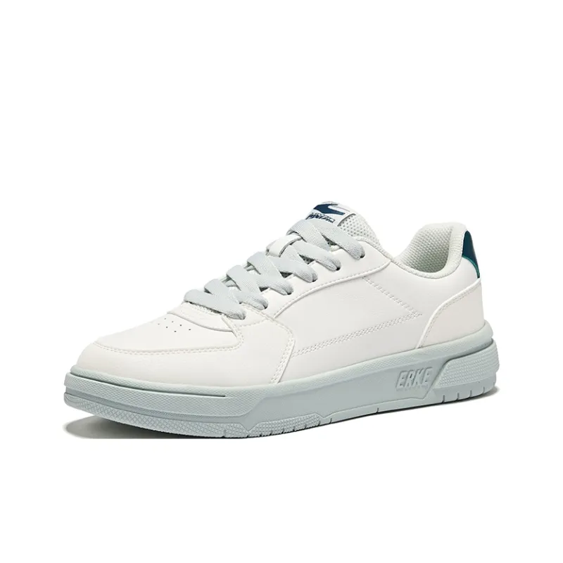 Erke Days And Wear Resistant Slip Resistant Low Top Skateboard Shoes Men's Microcrystal White Numbers Cyan-2