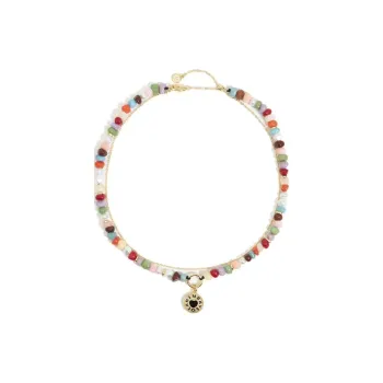 Bimba Y Lola Muliticolour Logo Necklace