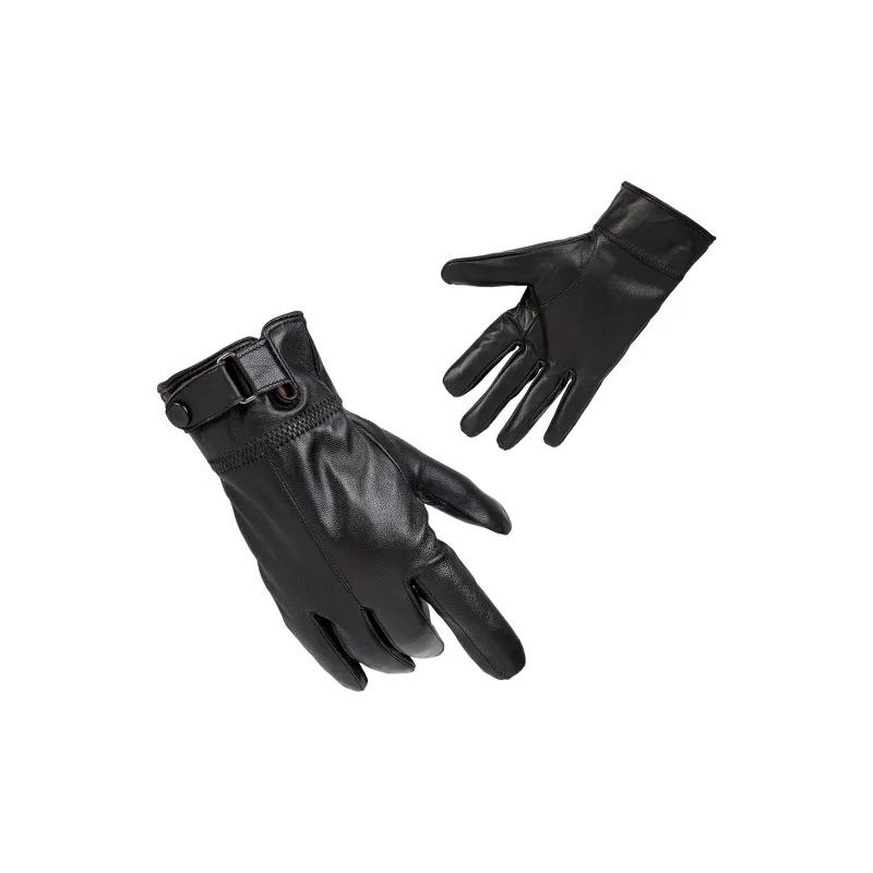 Shanghai Story Sheepskin Knit Gloves Men's Black Gift Box Set-45