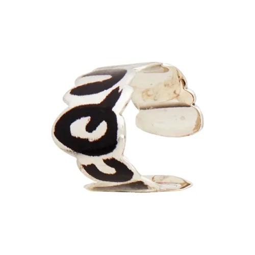 Alexander McQueen Brass Clip-On Earrings Men's Silver