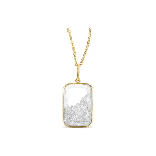 Moritz Glik 18kt Yellow Gold Ten Fourteen Sapphire And Diamond Shaker Necklace