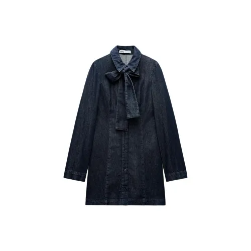 ZARA Trf Long Sleeved Dresses Women's Indigo