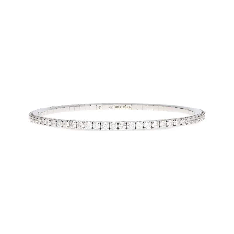 Roberto Demeglio 18kt White Gold Stretch Diamond Tennis Bracelet-1