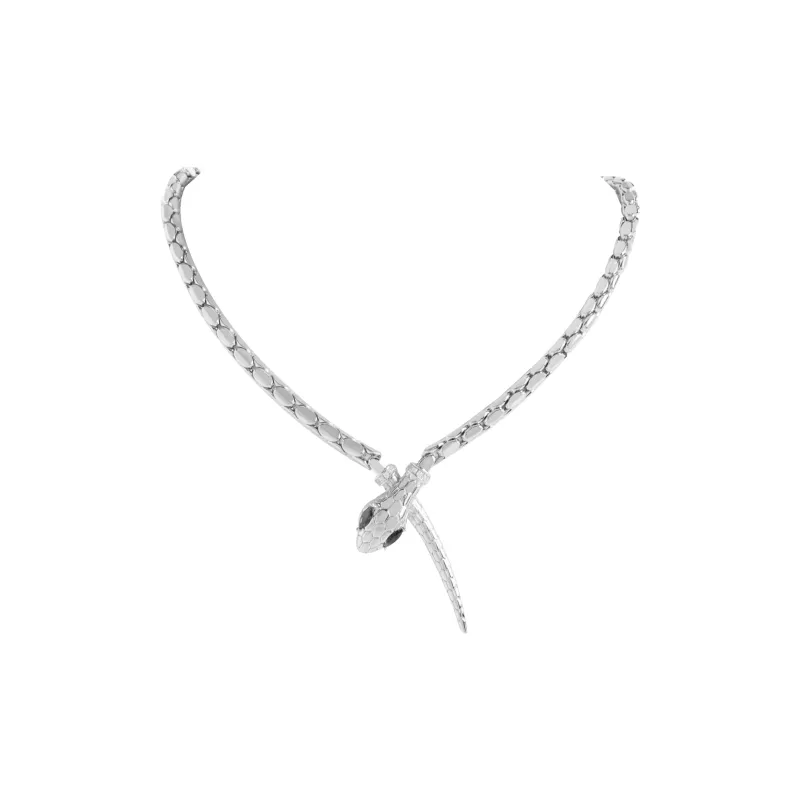 DREAM PARTY Copper Alloy Synthetic Cubic Zirconia Necklaces Unisex Gold Silver-4