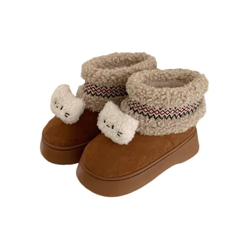 Thin Strips Cotton Slippers Women's, Light Brown
