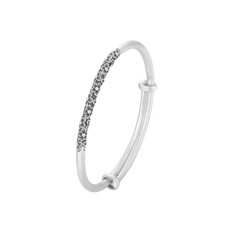 STQ S999 Fine Silver Bangles Women's-0