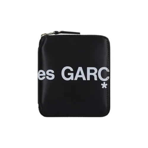 CDG Smooth Leather Wallet Trumpets Women's Black