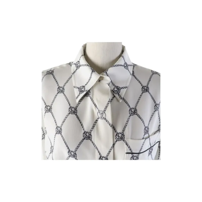 LOUIS VUITTON SS23 Long-Sleeved Dresses Women's White-4