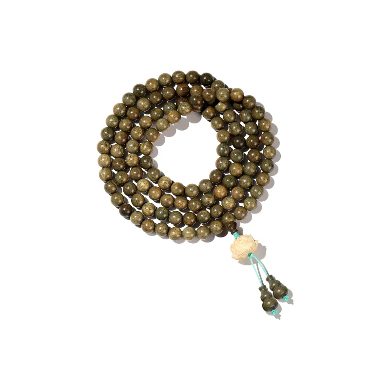 Xiang Yin Green Sandalwood Good Fortune And Prosperity Birthday Commemoration Buddhist Bead Beaded Bracelet Unisex-11