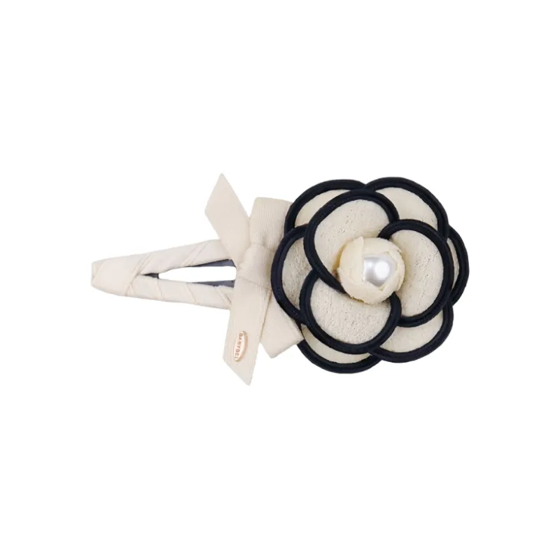 BABYBEI Pearl Fabric Hair Clips Women's-4