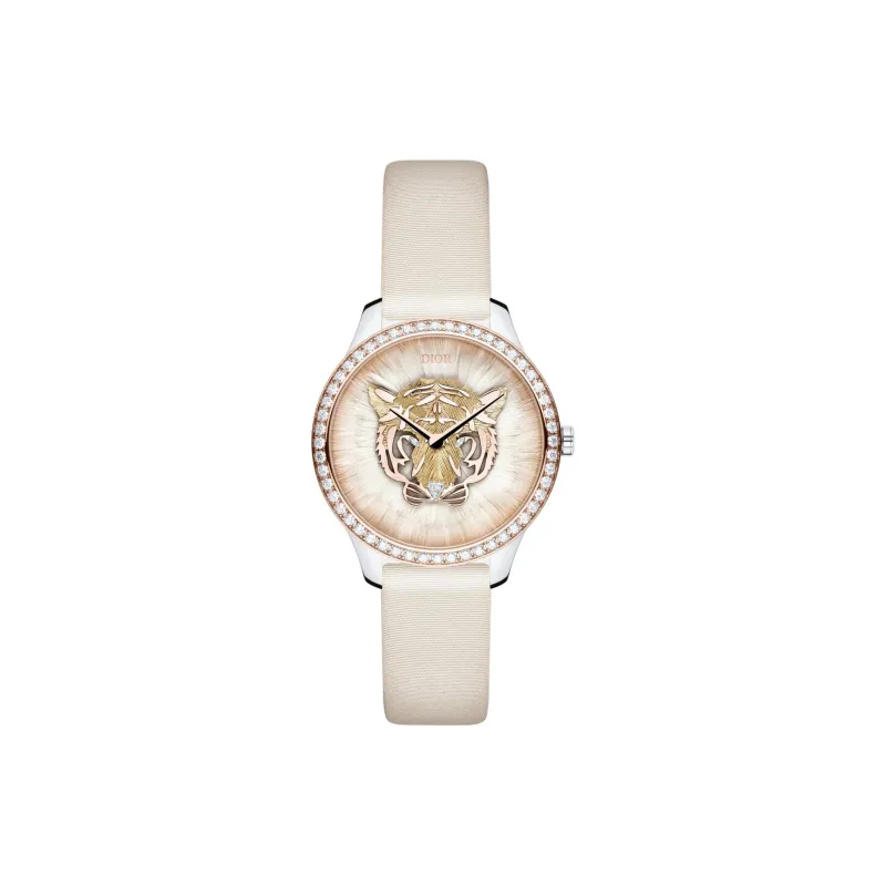 DIOR Grand Soir Collection Wrist Watch Automatic Mechanical Movement Satin Strap 36mm White Dial Men's Watches-0