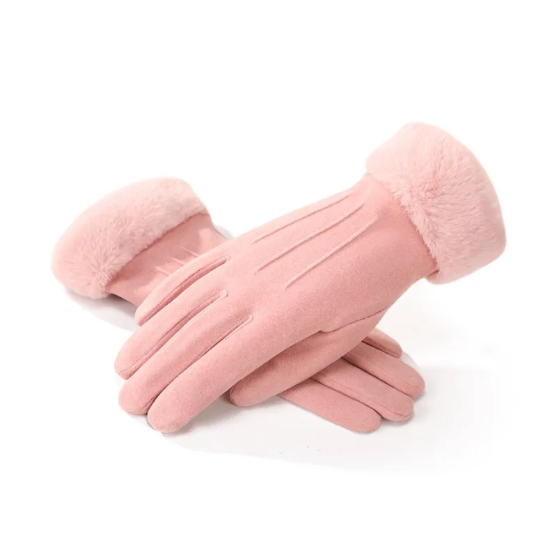 NANJIREN Thickened Knit Gloves Women's-8