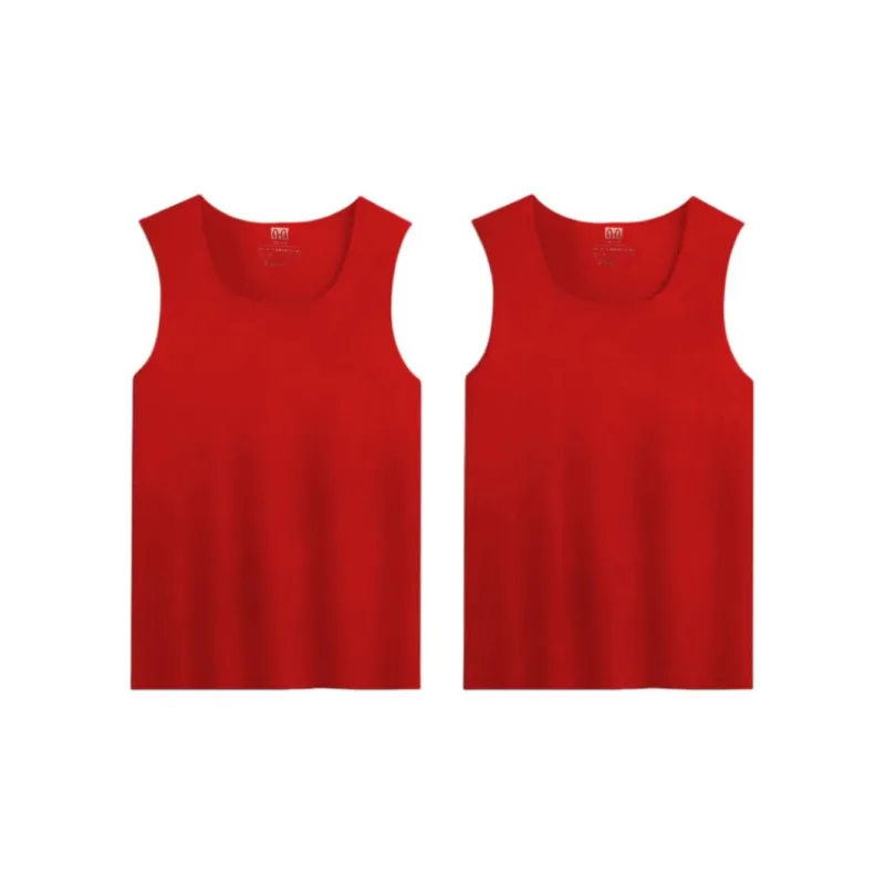H YXIANG Tank Tops Men's Combo Set Red-1