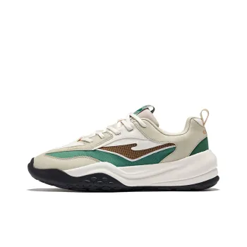 Erke Pudding Wear resistant And Lightweight Low Top Casual Shoes Men's Soot Green Ultramarine Green