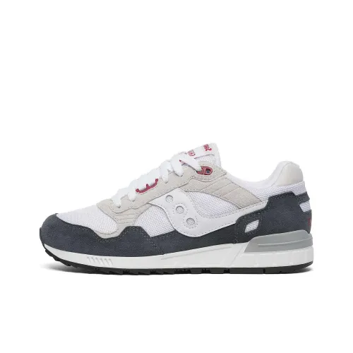Saucony Shadow 5000 Anti Slip Wear Resistant Low Top Casual Running Shoes Unisex White Gray