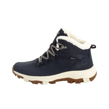 Jack Wolfskin Breathable Warm Water Resistant Wear Resistant Slip Resistant Short Outdoor Boots Women's Blue Gray White