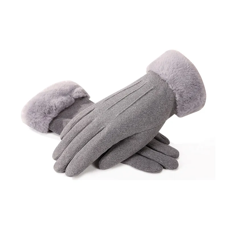 NANJIREN Thickened Knit Gloves Women's-6