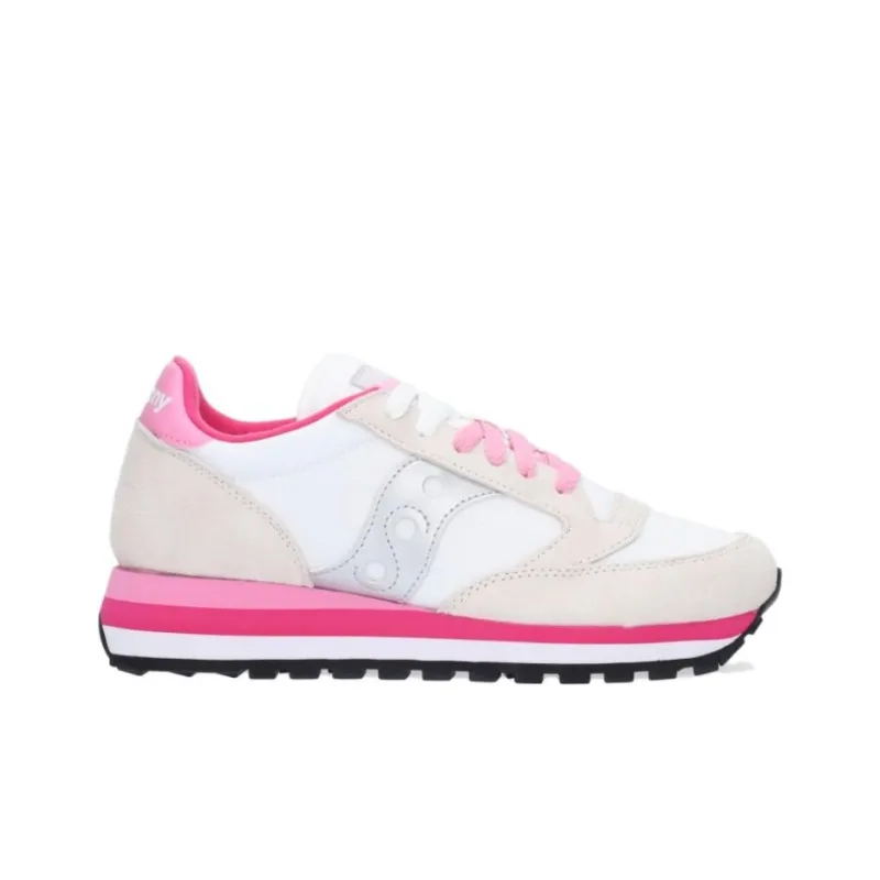 Saucony Anti-Slip Wear-Resistant Low-Top Running Shoes Women's White Pink-1