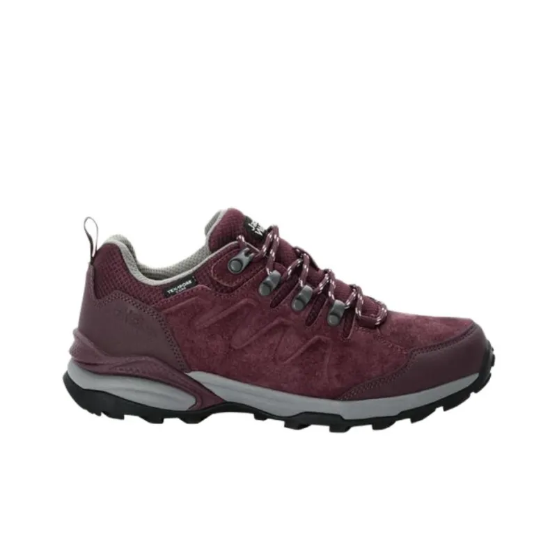 Jack Wolfskin Anti Slip Wear Resistant Low Top Hiking Shoes Women's Fuchsia-1