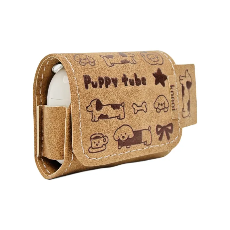 Sopi Compatible With Apple AirPods 4/2/3/4th Generation/AirPods Pro/Pro Leather Coffee Star Bacon Dog Headphone Cases-5