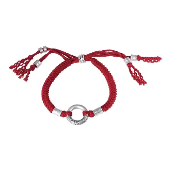 JINLUWANG Foot Silver 990 Heart to Heart Origin to Origin Adjustable Bracelet Unisex